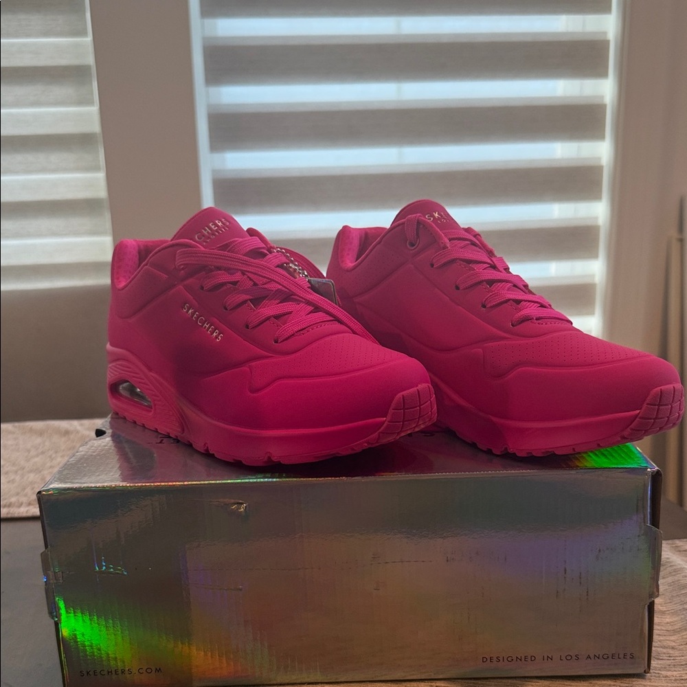 NIB Skechers Street Hot Pink Sneakers - Picture 3 of 5